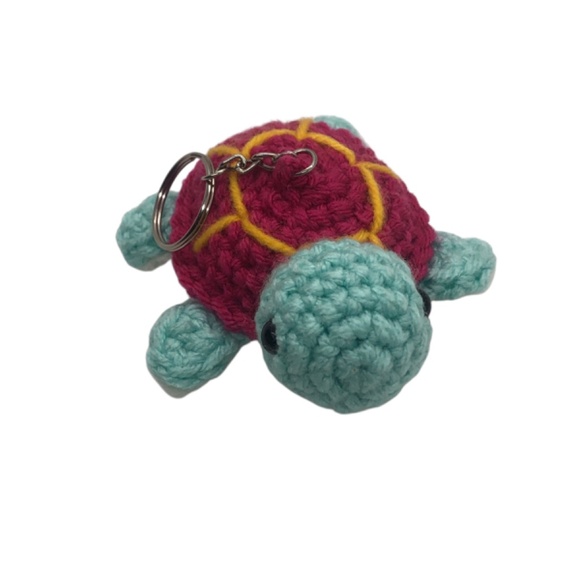 Hand Crochet  Sea Turtle  Amigurumi Keychain Bag Accessories - Picture 5 of 16